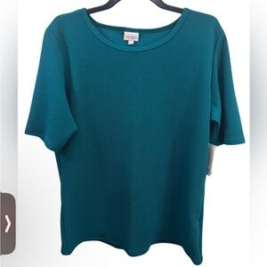 LuLaRoe Plus Size Teal Shortsleeve Top